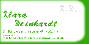 klara weinhardt business card